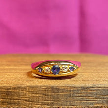 18ct Yellow Gold Sapphire and Diamond Ring