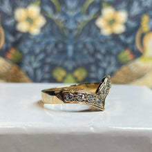 9ct Yellow Gold Diamond Wave Ring
