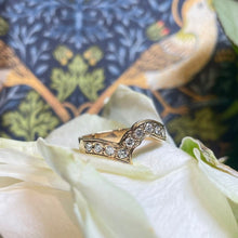 9ct Yellow Gold Diamond Wave Ring