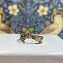 9ct Yellow Gold Diamond Wave Ring
