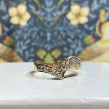 9ct Yellow Gold Diamond Wave Ring