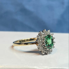 9ct Yellow Gold CZ Cluster Ring