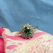 9ct Yellow Gold CZ Cluster Ring