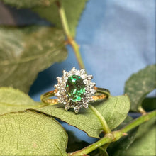 9ct Yellow Gold CZ Cluster Ring
