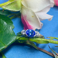 18ct White Gold Tanzanite and Diamond Ring