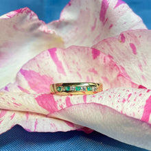 18ct Yellow Gold Emerald and Diamond Band