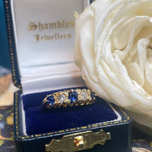 18ct Yellow Gold Sapphire and Diamond Ring