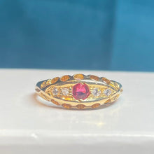 18ct Yellow Gold Ruby and Diamond Ring