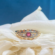 18ct Yellow Gold Ruby and Diamond Ring