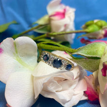 18ct Yellow Gold Sapphire and Diamond Ring