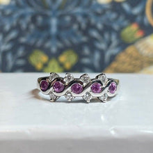 18ct White Gold Pink Sapphire and Diamond Ring