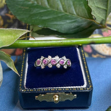 18ct White Gold Pink Sapphire and Diamond Ring