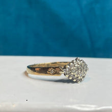 9ct Yellow Gold Diamond Cluster Ring