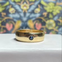 9ct Yellow Gold Band with Sapphire