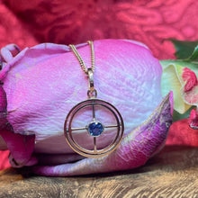 9ct Yellow Gold Sapphire Pendant Necklace