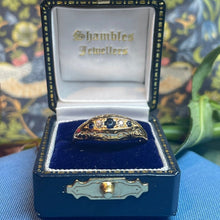 9ct Yellow Gold Sapphire and Diamond Ring