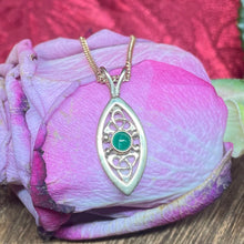 9ct Yellow Gold Emerald Pendant Necklace