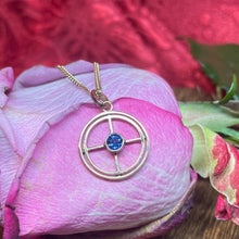 9ct Yellow Gold Sapphire Pendant Necklace