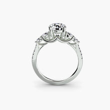 Five Stone Ring with Pavé Band