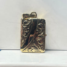 9ct Yellow Gold Square Locket Pendant