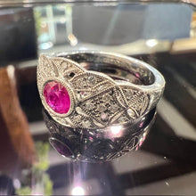 Platinum Ruby and Diamond Ring