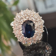 18ct White Gold Sapphire and Diamond Ring