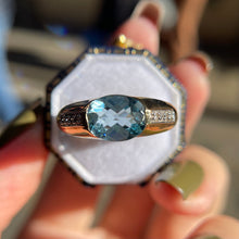 Aquamarine and Diamond Ring