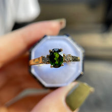 Peridot and CZ Ring