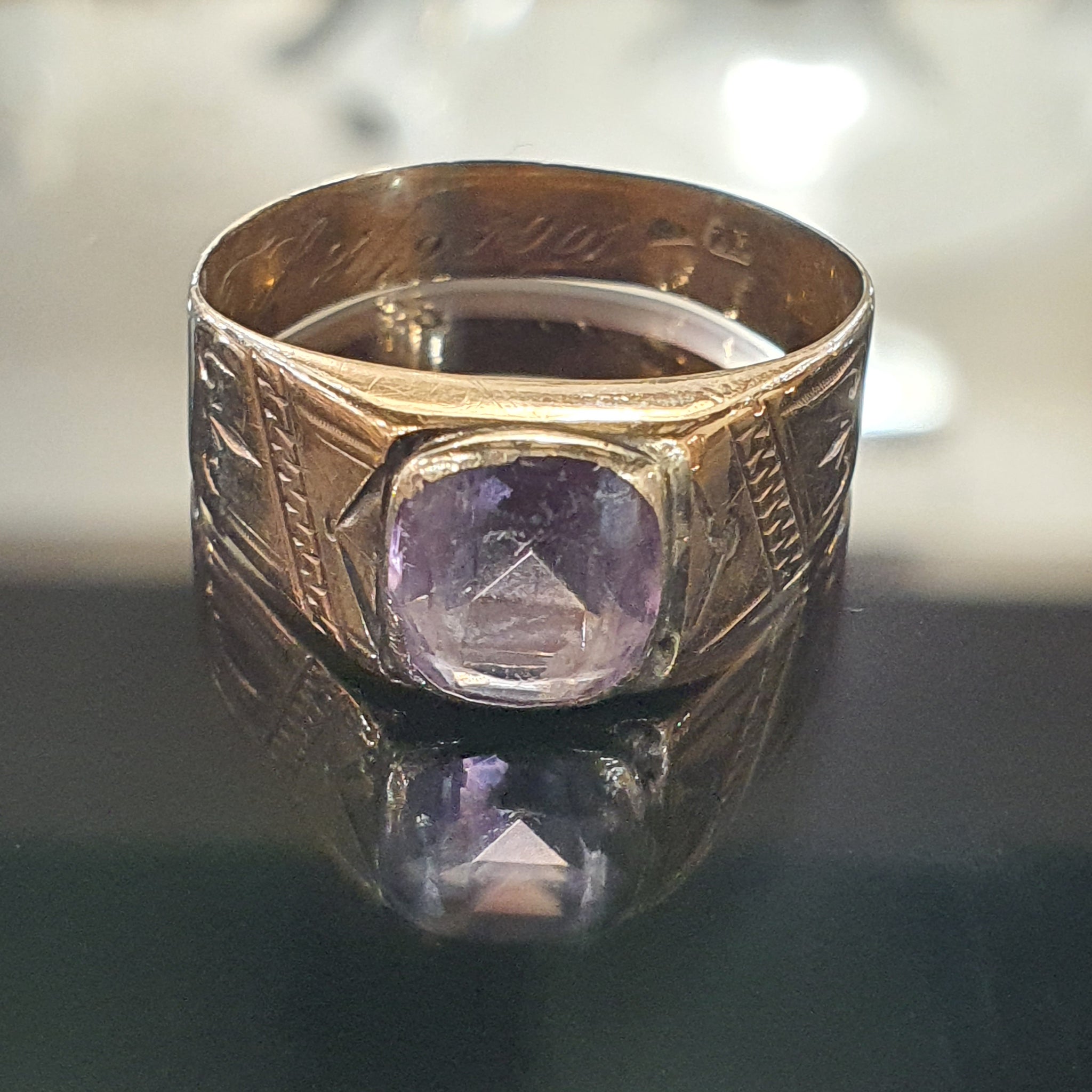 Amethyst 9ct Yellow Gold Ring