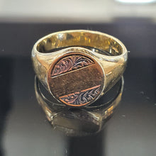 9ct Yellow & White Gold Signet Ring