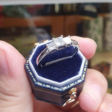 14ct White Gold Diamond Three Stone Ring