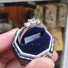 14ct White Gold Diamond Three Stone Ring