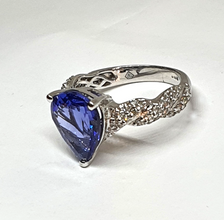 Tanzanite and Diamond 18ct White Gold
