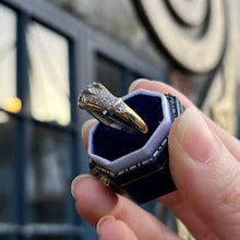 9ct Yellow Gold Diamond and Topaz Buckle Ring