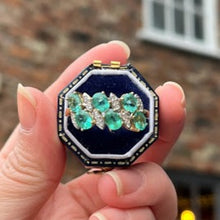 18ct Yellow Gold Emerald and Diamond Ring