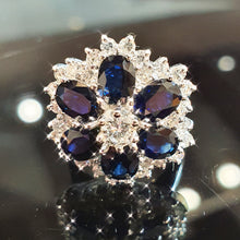 Sapphire and Diamond Ring set on 18ct White Gold