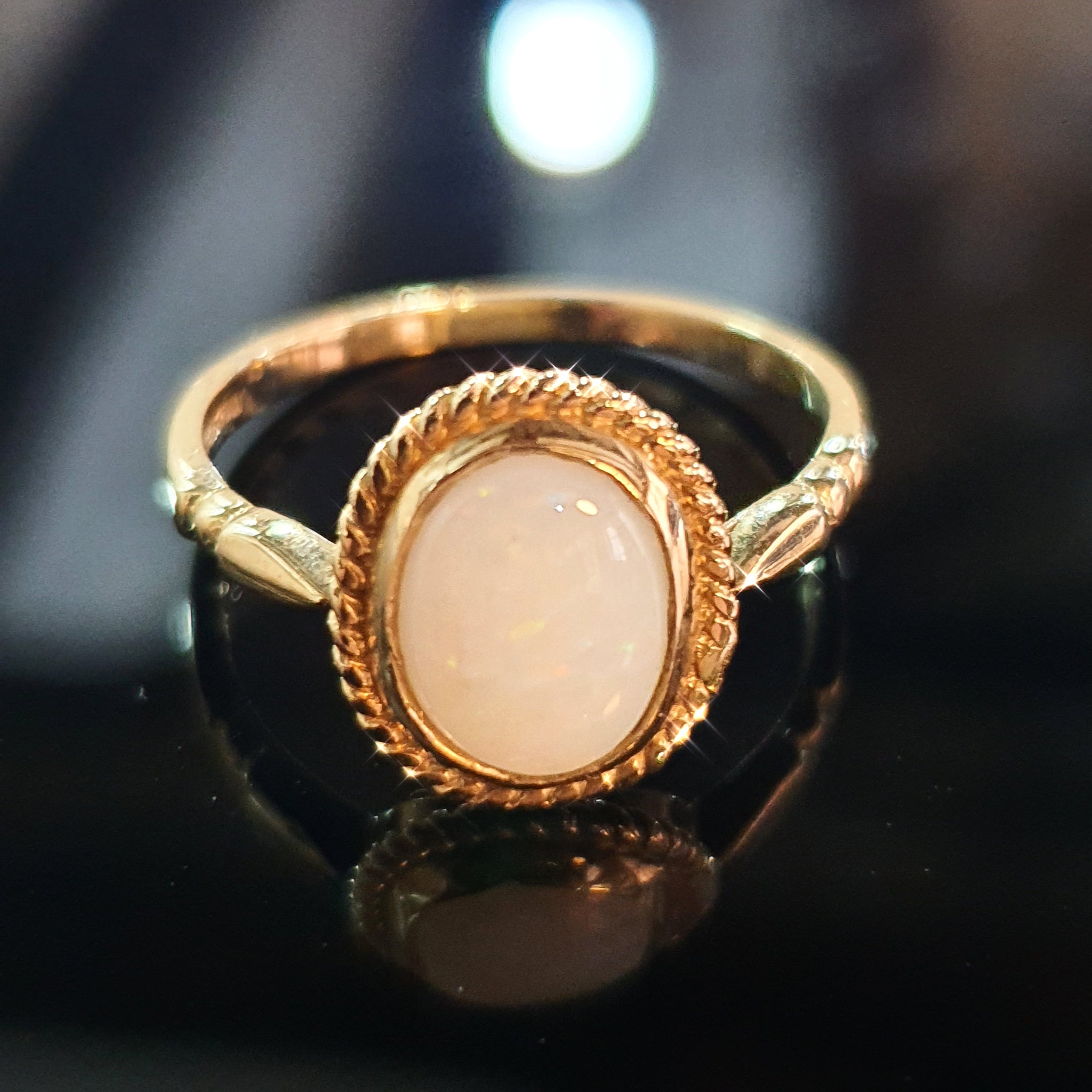 Opal Ring set in 9ct Yellow Gold