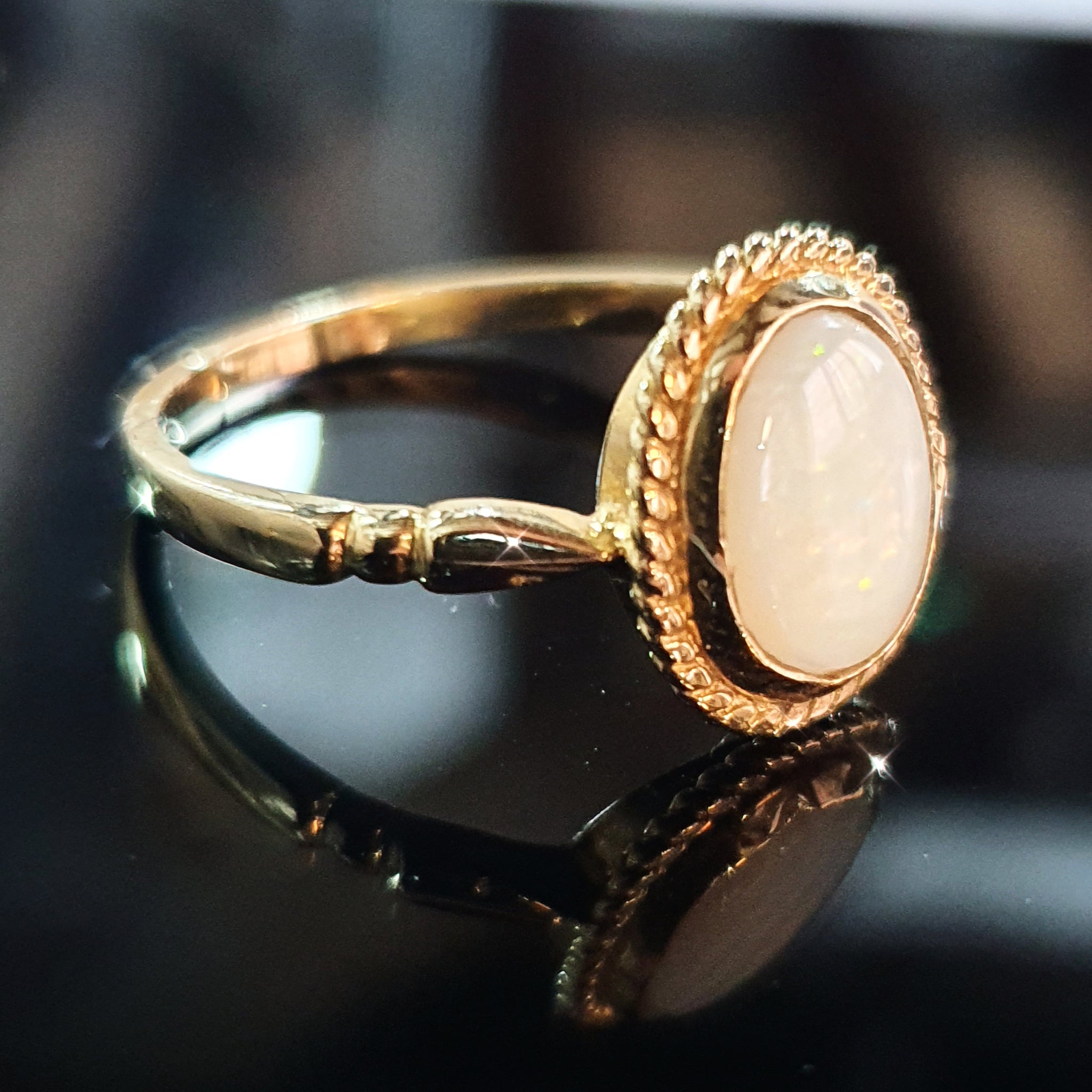 Opal Ring set in 9ct Yellow Gold