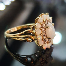 Opal and Diamond Ring in 9ct Yellow Gold