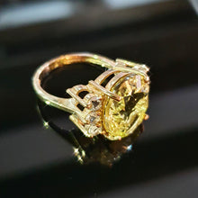 Peridot and Topaz Ring in 9ct Yellow Gold