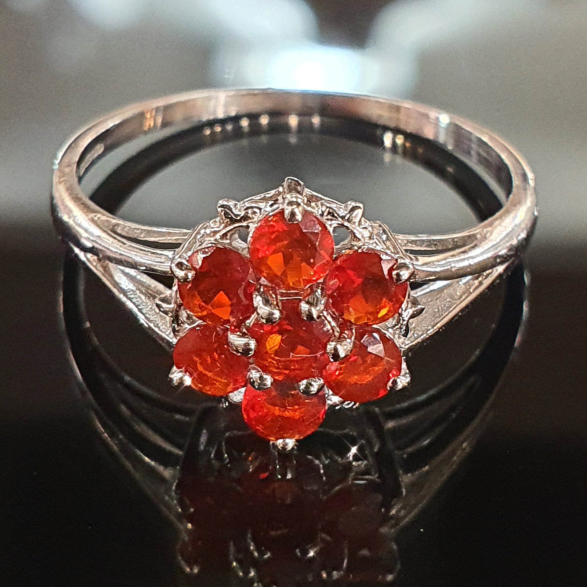 Red CZ Ring set in 9ct Yellow Gold