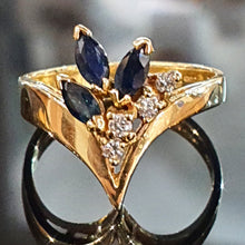 Sapphire and Diamond Ring set on 18ct Yellow Gold