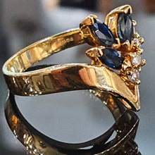 Sapphire and Diamond Ring set on 18ct Yellow Gold