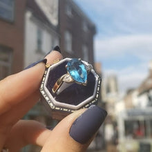 Topaz Diamond 9ct Gold Ring