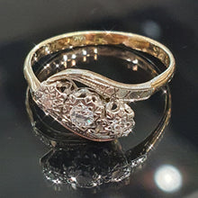 Diamond Trilogy Ring set on 18ct Yellow Gold and Platinum